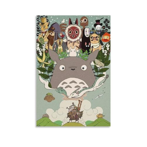 Anime Studio Ghibli Fanart Drucke, Poster, Leinwand, Wandkunst, Ölgemälde, Deko, 60 x 90 cm Anime Studio Ghibli Fanart Drucke, Poster, Leinwand, Wandkunst, Ölgemälde, Deko, 60 x 90 cm von ANINCA