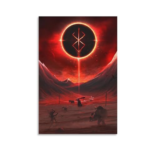 Displate Berserk Kunstdrucke, Poster, Leinwand, Wandkunst, Ölgemälde, Dekoration, 50 x 75 cm Displate Berserk Kunstdrucke, Poster, Leinwand, Wandkunst, Ölgemälde, Dekoration, 50 x 75 cm von ANINCA