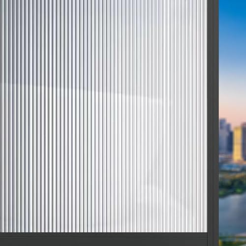Blickdichte Fensterfolie 110 x 190 cm Ohne Klebstoff Statisch Haftend Wiederverwendbar Fensterfolie - Selbstklebend Statische Folie für Zuhause Büro, Changhong 2 von ANJIAJIE