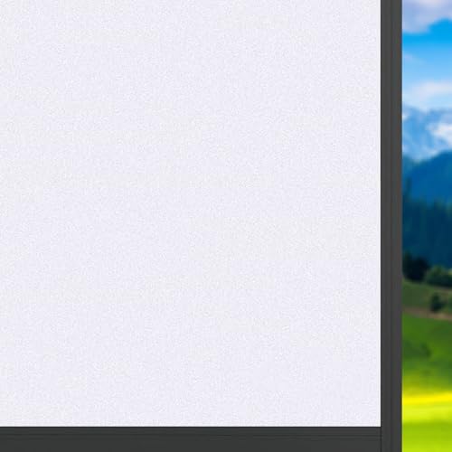 Blickdichte Fensterfolie 35 x 120 cm Ohne Klebstoff Statisch Haftend Wiederverwendbar Blickdicht Sichtschutzfolie Fenster für Zuhause Büro, weiß matt Blickdichte Fensterfolie 35 x 120 cm Ohne Klebstoff Statisch Haftend Wiederverwendbar Blickdicht Sichtschutzfolie Fenster für Zuhause Büro, weiß matt von ANJIAJIE