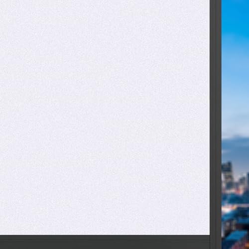 Blickdichte Fensterfolie 75 x 160 cm Statische Ohne Klebstoff Milchglasfolie Anti-Uv Geeignet Blickdicht Sichtschutzfolie Fenster für Zuhause Büro, weiß matt Blickdichte Fensterfolie 75 x 160 cm Statische Ohne Klebstoff Milchglasfolie Anti-Uv Geeignet Blickdicht Sichtschutzfolie Fenster für Zuhause Büro, weiß matt von ANJIAJIE
