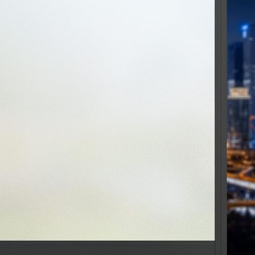 Fensterfolie Blickdicht Selbsthaftende 115 x 355 cm Ohne Klebstoff Statisch Haftend Wiederverwendbar Milchglasfolie Selbstklebend für Badezimmer, Umkleide, Rein matt Fensterfolie Blickdicht Selbsthaftende 115 x 355 cm Ohne Klebstoff Statisch Haftend Wiederverwendbar Milchglasfolie Selbstklebend für Badezimmer, Umkleide, Rein matt von ANJIAJIE
