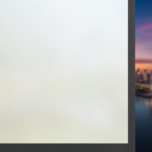Fensterfolie Blickdicht Selbsthaftende 60 x 355 cm Ohne Klebstoff Folie Sichtschutz Anti UV Fenster Sichtschutz Statische Haftung für Badezimmer, Umkleide, Rein matt Fensterfolie Blickdicht Selbsthaftende 60 x 355 cm Ohne Klebstoff Folie Sichtschutz Anti UV Fenster Sichtschutz Statische Haftung für Badezimmer, Umkleide, Rein matt von ANJIAJIE