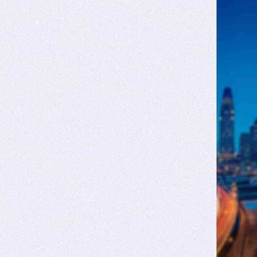 Fensterfolie Blickdicht Sichtschutzfolie 110 x 110 cm Sichtschutzfolie Fenster mit Anti-Uv - Milchglasfolie - Milchfolie Fenster für Zuhause Büro, weiß matt von ANJIAJIE