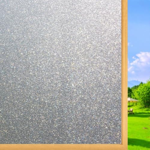 Fensterfolie Milchglasfolie Blickdicht Sichtschutzfolie 55 x 140 cm Statisch Haftend Ohne Klebstoff Anti UV Sonnenschutz Fenster Milchglasfolie für Zuhause Büro, Mattiert Fensterfolie Milchglasfolie Blickdicht Sichtschutzfolie 55 x 140 cm Statisch Haftend Ohne Klebstoff Anti UV Sonnenschutz Fenster Milchglasfolie für Zuhause Büro, Mattiert von ANJIAJIE