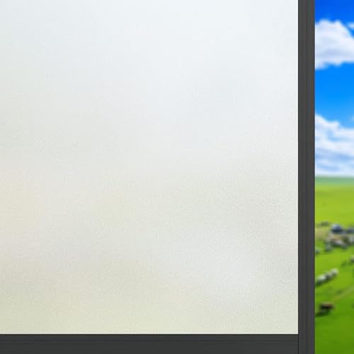 Fensterfolie Sichtschutzfolie 95 x 170 cm Statisch Haftend Ohne Klebstoff Anti UV Sonnenschutz Fensterfolie Blickdicht Milchglasfolie für Badezimmer, Umkleide, Rein matt Fensterfolie Sichtschutzfolie 95 x 170 cm Statisch Haftend Ohne Klebstoff Anti UV Sonnenschutz Fensterfolie Blickdicht Milchglasfolie für Badezimmer, Umkleide, Rein matt von ANJIAJIE