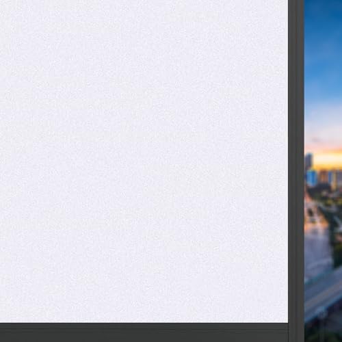 Fensterfolie Sichtschuzfolie 75 x 210 cm Haftung Ohne Klebstoff Milchglasfolie Folie Anti-Uv Fensterfolie Blickdicht Statisch für Wohnzimmer Küche Büro, weiß matt Fensterfolie Sichtschuzfolie 75 x 210 cm Haftung Ohne Klebstoff Milchglasfolie Folie Anti-Uv Fensterfolie Blickdicht Statisch für Wohnzimmer Küche Büro, weiß matt von ANJIAJIE