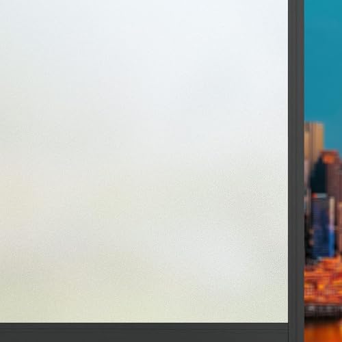 Fensterfolie Sichtschuzfolie 80 x 305 cm Ohne Klebstoff Statisch Haftend Wiederverwendbar Fenster Sichtschutz Statische Haftung für Wohnzimmer Küche Büro, Rein matt Fensterfolie Sichtschuzfolie 80 x 305 cm Ohne Klebstoff Statisch Haftend Wiederverwendbar Fenster Sichtschutz Statische Haftung für Wohnzimmer Küche Büro, Rein matt von ANJIAJIE