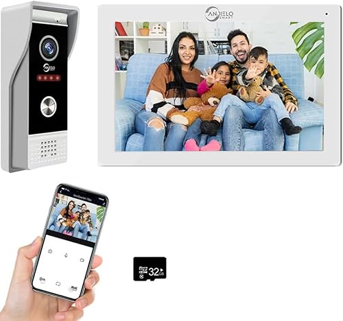 ANJIELO SMART TUYA 1080P Video Türklingel Kamera mit 7" Touchscreen Video Türklingel Gegensprechanlage, Unterstützung Auto Recording Infrarot Nachtsicht PIR Motion Detection von ANJIELO SMART