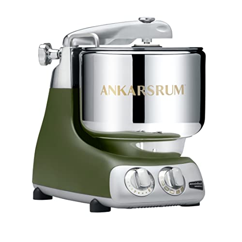 Ankarsrum Assistent 6230 Olive Green - Küchenmaschine mit 1500W | 7L Edelstahlschüssel | Recyceltes Aluminium | Handgefertigt in Schweden | Robust & vielseitig von ANKARSRUM