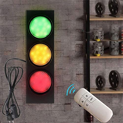 ANKBOY Ampel Wandleuchte LED Warnlicht Sicherheit Wandleuchte Rot Grün Wandleuchte Indoor Kreative Signale Beleuchtung Retro Industrielle Wandwäsche Beleuchtung Cafe Restaurant Bar Kinderzimmer Lampe von ANKBOY