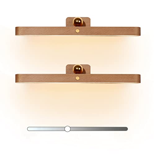 ANKBOY Kabellos Wandleuchte mit Berührungsschalter, Aufladbar Akku Wandlampe aus Holz, 360° Drehbar Magnetische Nachttischlampe 4000K Natürliches Weiß Einstellbare Helligkeit für Schlafzimmer (2 PCS) ANKBOY Kabellos Wandleuchte mit Berührungsschalter, Aufladbar Akku Wandlampe aus Holz, 360° Drehbar Magnetische Nachttischlampe 4000K Natürliches Weiß Einstellbare Helligkeit für Schlafzimmer (2 PCS) von ANKBOY