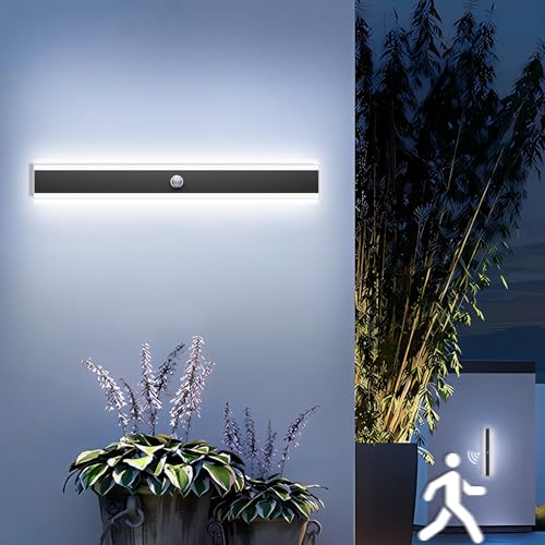 ANKBOY Lang Außenlampe mit Bewegungsmelder LED 80CM Wandleuchte Aussen Kaltweiß 6000K Wasserdicht Außenwandleuchte Hauswand Terrassen Garage Anthrazit Außenbeleuchtung, 25W von ANKBOY
