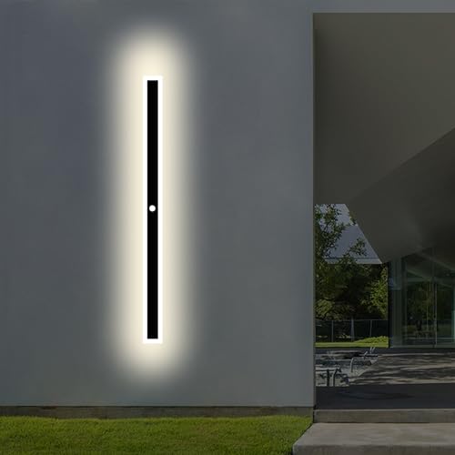 ANKBOY Lange Außenlampe mit Bewegungsmelder Wandlampe mit Bewegungsmelder Innen Aluminium Außenwandleuchte IP65 Wasserdicht Aussen Wandleuchte für Villa Korridor Terasse Garden (120cm) von ANKBOY