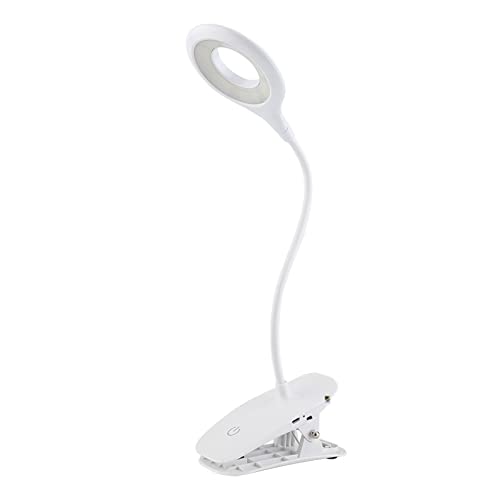 LED Klemmleuchte USB Aufladbar Leselampe Buch Klemme 3 Farbtemperatur Modi 360° Flexibel für Nachtlesen ins Bett, auf Reisen von ANKBOY