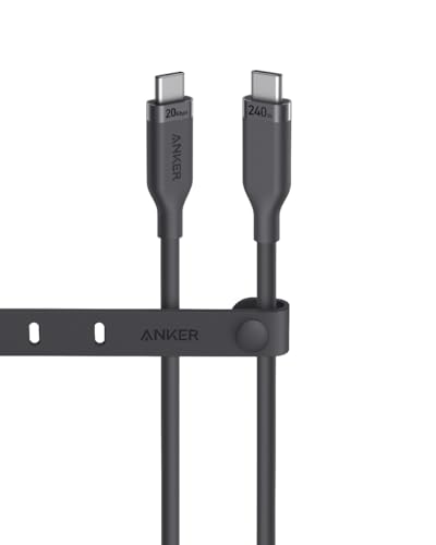 ANKER USB4 Gen 2 Kabel, 20 Gbit/s Datenübertragung, 4K HD Display, 90cm Bio-Ladekabel 240W USB-C auf USB-C Kabel, Für iPhone 15/15 Pro/15 Pro Max/15 Plus, USB-C Laptops, Hubs, Docks und mehr von ANKER