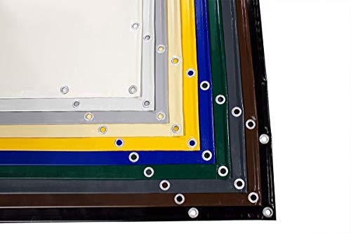LKW Plane PVC Plane 700g/m² mit Saum und Ösen – Premium Abdeckplane hochwertig und stabil– Sonderanfertigung, nach Wunschmaß (Grau, 2,9m x 2m) von ANKO PLANEN