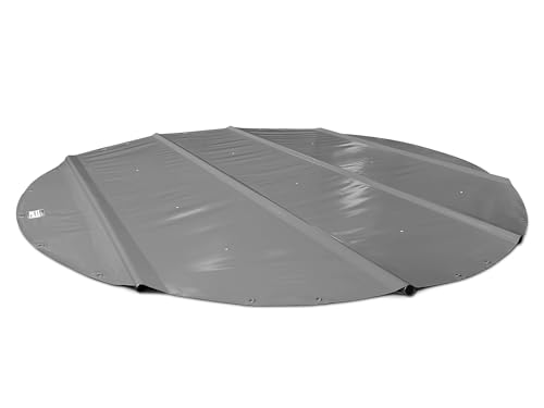 Runde Poolplanen Schwimmbad Abdeckungen/Poolabdeckung/Sicherheitsabdeckung aus LKW-Plane/PVC-Plane 680g/m² (Durchmesser der Plane: 500cm, Anthrazit) von ANKO PLANEN