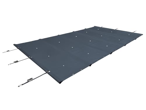 ANKO PLANEN Poolabdeckung Rollschutz für maximale Sicherheit - 680 g/m² PVC LKW Plane - Ganzjahresabdeckung für Sommer & Winter - ohne Stangen (4m x 4m, Anthrazit RAL7016) von ANKO PLANEN