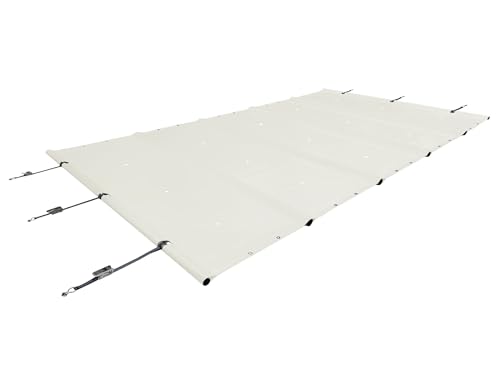 SafeDeluxe Poolplane Rollschutzabdeckung Stangenabdeckung Sicherheitsabdeckung aus LKW Plane ohne Stangen (5,5m x 5,5m, Lichtgrau RAL7035) von ANKO PLANEN