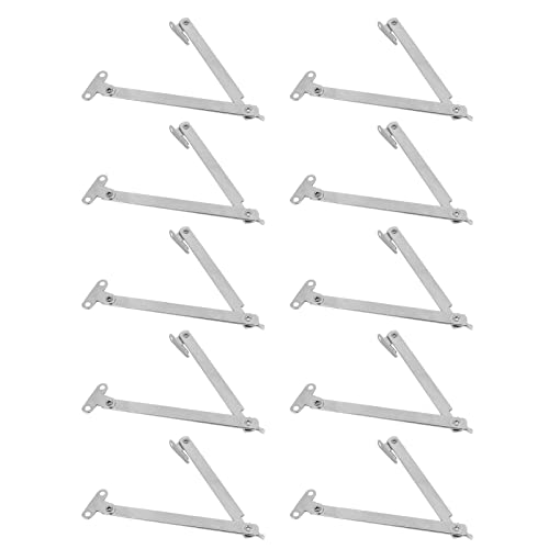 10 PCS 15 KG Iron Ni Plated Lift Up Support Hinges, Load Cabinet Strut, Flip Top Lid Stay for Cupboard Door von ANKROYU