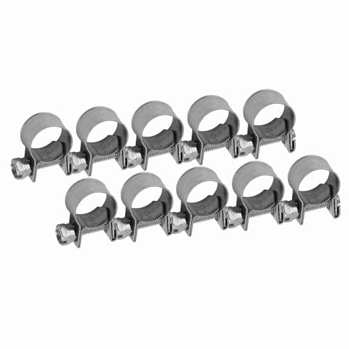 10 -pcs Edelstahl Mini -Kraftstoffleitungsrohrschlauchklemmclip 6mm bis 20 mm optionale Größe (11-13 mm) von ANKROYU