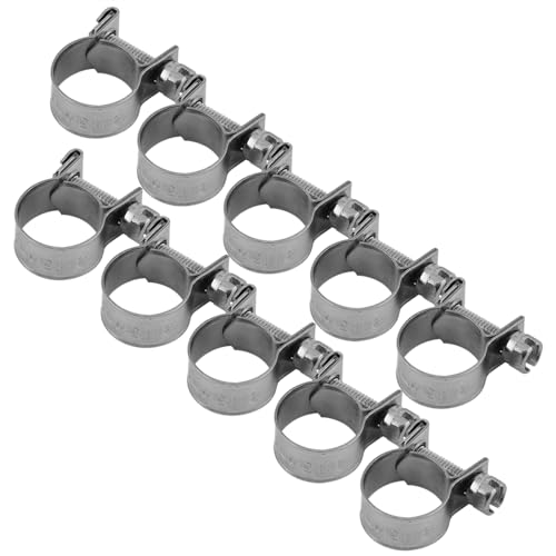 10 -pcs Edelstahl Mini -Kraftstoffleitungsrohrschlauchklemmclip 6mm bis 20 mm optionale Größe (13-15 mm) von ANKROYU