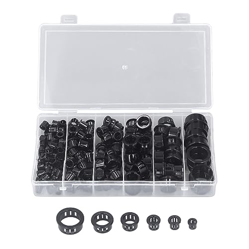 160 PCs 5/16 in 1 Zoll Multi -Size -Schnappscheide im Kabel -Protektor, Nylon -Kunststoff -Buchse mit Aufbewahrungsbox für Kabelisolierung von ANKROYU
