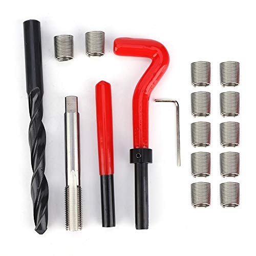 17 PCS Stainless Steel Thread Repair Kit, M12x1.25 Threaded Insert with Twisted Drill Wrench, Inch Conversion Tool for Aluminum Alloy, Auto Parts Switchgear 17 PCS Stainless Steel Thread Repair Kit, M12x1.25 Threaded Insert with Twisted Drill Wrench, Inch Conversion Tool for Aluminum Alloy, Auto Parts Switchgear von ANKROYU