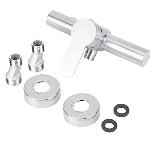 304 Edelstahl -Duschhahnmischmischhahn mit Keramikspulenrebendem Onepiece -Griff für Badezimmer Dusche Heiße Kaltwasserkontrollwand montiert G1/2in 304 Edelstahl -Duschhahnmischmischhahn mit Keramikspulenrebendem Onepiece -Griff für Badezimmer Dusche Heiße Kaltwasserkontrollwand montiert G1/2in von ANKROYU