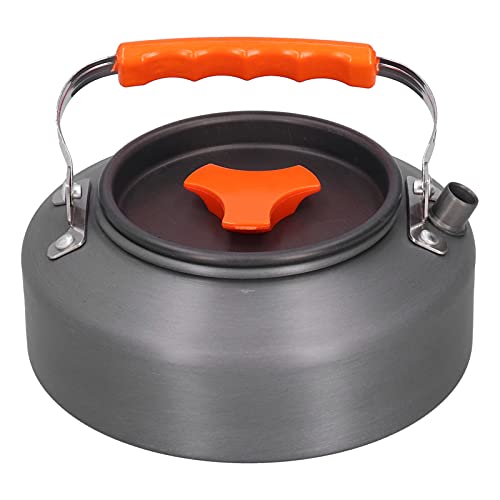 ANKROYU 1.1l tragbare Aluminiumlegierung Campingkessel Außenwassertopf Leichte haltbare Tee -Kaffeemaschine für das Wandern Rucksackpicknicklieferungen Orange von ANKROYU