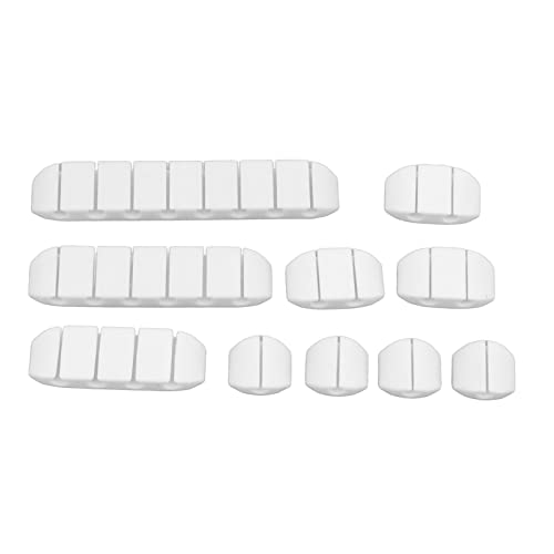 ANKROYU 10 PCs Kabel Organizer Clips TPR Kabelverwaltung Clips Drahtfixe Clips für Schreibtisch -Home -Büro -Auto Halten Sie die Kabel ordentlich verhindern Biegemedel (Schwarz) (Weiß) von ANKROYU