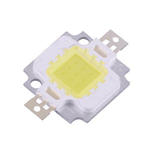 ANKROYU 10 Stück 10 W Chip-Licht, Aluminium-Unterstützung, LED-Warm-/Kaltweiß-SMD-Chip, SMD-Chip-Lichtperlen, Flutlicht, Chip-COB-Licht Für Lampen-Flutlicht-Glühbirnen-Ersatz(Reines Weiß) von ANKROYU