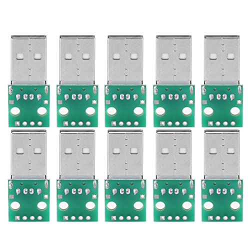 ANKROYU 10 Stück USB-auf-DIP-Adapterplatine, USB-Typ-A-Stecker auf DIP-Konverterplatine, 4-poliger 2,54-mm-Pitch-Adapter Für DIY-USB-Netzteil Und Steckbrett-Design ANKROYU 10 Stück USB-auf-DIP-Adapterplatine, USB-Typ-A-Stecker auf DIP-Konverterplatine, 4-poliger 2,54-mm-Pitch-Adapter Für DIY-USB-Netzteil Und Steckbrett-Design von ANKROYU