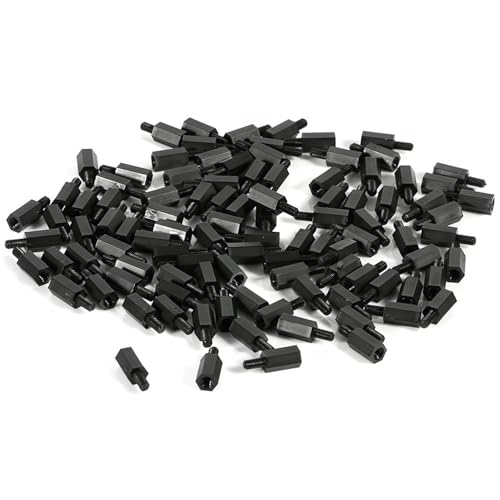 ANKROYU 100 PCs M2 M3 M4 Nylon Hex Spacers Kit, männliche weibliche Spacer -Set mit runden Kopfschraubenmutter, Kunststoffbefestigungshardware, Elektronik -Baugruppen -Pattsituatio von ANKROYU
