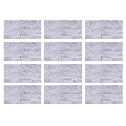 ANKROYU 12pcs wasserdichte PVC Selbstklebende Fliesenaufkleber Abnehmbares Wandboden Aufkleber Easy Peel Stick Küchenbad Renovierungsation Bright Farben 20x10 cm (Kit039) von ANKROYU
