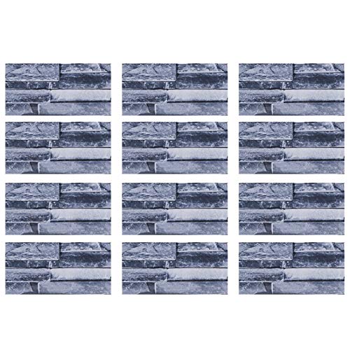ANKROYU 12pcs wasserdichte PVC Selbstklebende Fliesenaufkleber Abnehmbares Wandboden Aufkleber Easy Peel Stick Küchenbad Renovierungsation Bright Farben 20x10 cm (Kit041) von ANKROYU