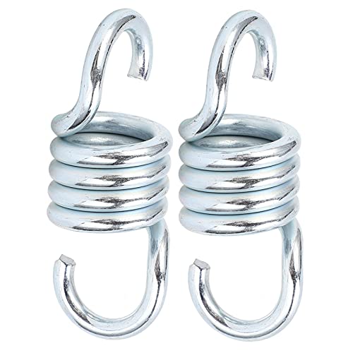 ANKROYU 2 Stück Hochleistungs-Hängematten-Federhaken, 7 mm, verzinkte Eisen-Zugfeder-Aufhängehaken für Schaukelstuhl, Hängematte, Schaukel, Hängesessel, Boxsäcke, Weidenkörbe, Sand von ANKROYU