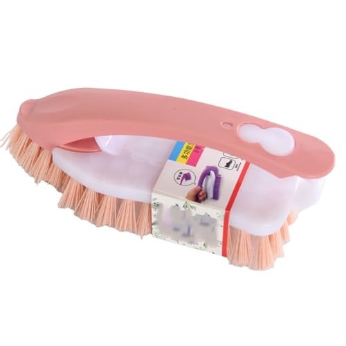 ANKROYU 2-in-1-Reinigungsbürste, multifunktionale, handliche, abnehmbare Scheuerbürste, weiche Borsten für Schuhe, Kleidung, Möbel, Kunststoff, leicht (Blau) (Rosig) von ANKROYU