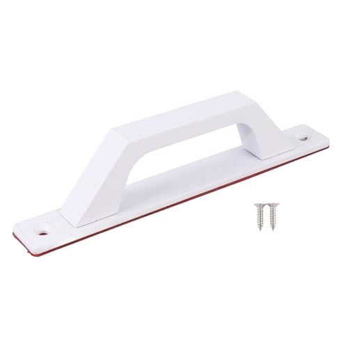 ANKROYU 2pcs Aluminiumlegierung rostfeste Türgriffe zum Schieben von Scheunenschrankschrankschulen moderne glatte Oberflächenkleber oder Schraubenhalterung 200 mm (Weiß) von ANKROYU