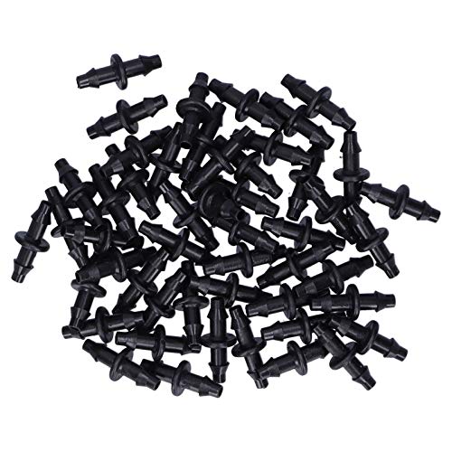 ANKROYU 2way -Schlauchanschluss Hochwertiges ABS -Material gerade Stachelstachel -Anpassung Easy Connect Tropfbewässerung für Gartenbetten Farms Rasenschwarz 2,5 cm 100pcs von ANKROYU