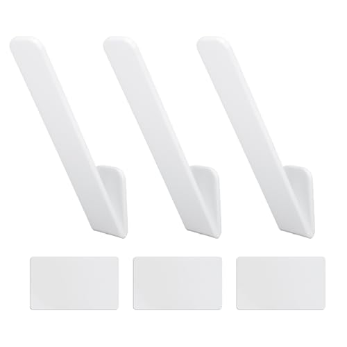 ANKROYU 3 Pack transparente Acryl -Wandmontage Huthaken V Form Starker Klebstoff -Raum -Spar -Kappe Organisator für Baseballkappen Schrank Schlafzimmer Speicher (Schwarz) (Weiß) von ANKROYU
