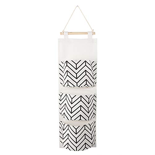 ANKROYU 3 Tasche Hanging Storage Organizer Wandtür Schrankbeutel Hochwertige Baumwollwäsche große Kapazität Multi -Muster -Design für Home Office Schlafzimmer Badezimmer Küchenstud (A (Fischknochen)) ANKROYU 3 Tasche Hanging Storage Organizer Wandtür Schrankbeutel Hochwertige Baumwollwäsche große Kapazität Multi -Muster -Design für Home Office Schlafzimmer Badezimmer Küchenstud (A (Fischknochen)) von ANKROYU