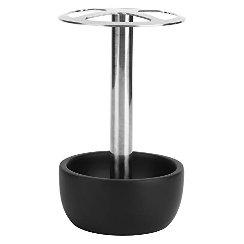 ANKROYU 304 Edelstahl Zahnbürstenhalter Punch Zahnbürste Lager Rack Ständer Badezimmerzubehör mit kreisförmiger Design für Badezimmer Wohnheim Schlaf (Schwarz) von ANKROYU