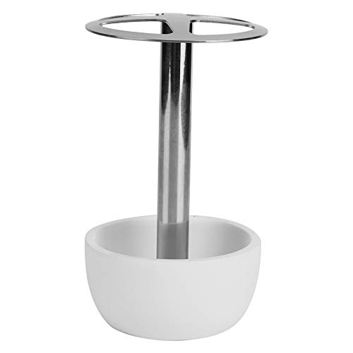 ANKROYU 304 Edelstahl Zahnbürstenhalter Punch Zahnbürste Lager Rack Ständer Badezimmerzubehör mit kreisförmiger Design für Badezimmer Wohnheim Schlaf (Weiß) von ANKROYU