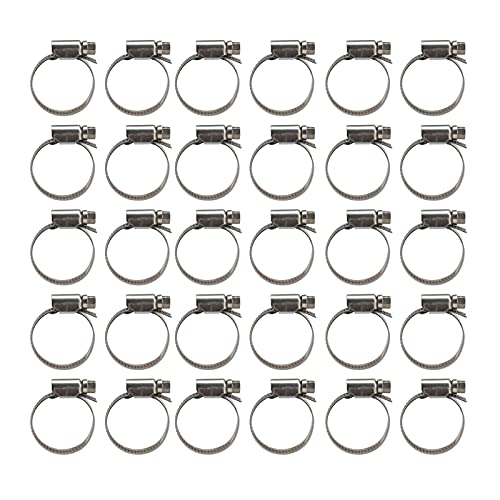 ANKROYU 30pcs Schlauchklemmen Deutsches Stil Verstellbar 304 Edelstahl -Stahlleitungsklemme Rohrrohr -Clips für Automobilplattenmaschinen Wasserrohre (21-38) von ANKROYU