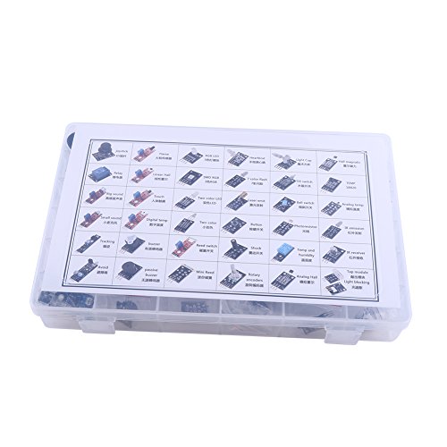 ANKROYU 37-in-1-Sensor, PVC-Platinen-Komplettset, Sensormodul-Set, MCU Education Sensor Starter Für MCU Education-Benutzer Mit Box ANKROYU 37-in-1-Sensor, PVC-Platinen-Komplettset, Sensormodul-Set, MCU Education Sensor Starter Für MCU Education-Benutzer Mit Box von ANKROYU