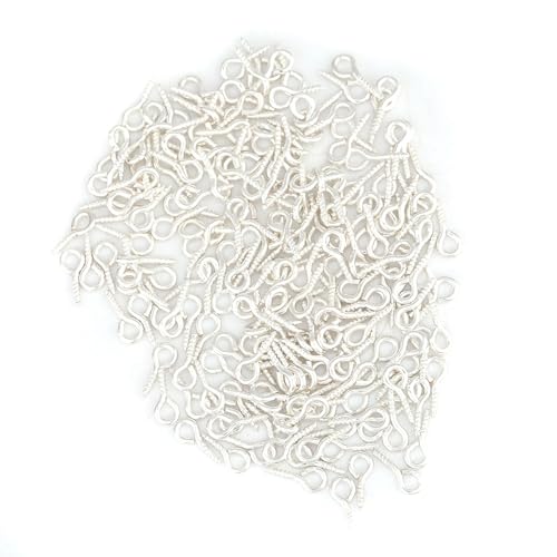 ANKROYU 3Colors 200pcs Augenstifte Eyepins Legierung Fadenschraube Augenhaken Schmuckbefunde für DIY -Crafting -Harz -Holzzauber Gold Silber Bronze 0,4x0,8 cm (Gold) (Silber) von ANKROYU