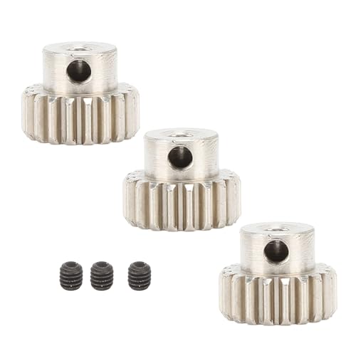 ANKROYU 3pcs Metallmotor Zahnräder mit festgelegten Schrauben M0.6 Modul 3.175 mm Lochdurchmesser Ritzel für 1/10 RC -Auto -LKW HSP Axial Traxxas (20t) von ANKROYU