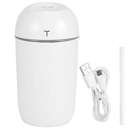 ANKROYU 420ml USB Mini Luftbe feuchter Tragbarer Nano Nebel Zerstäuber mit Auto Abschaltung Leise Betrieb Farbwechsel Nachtlicht für Home Office Schlafzimmer Weiß Grün 15x7 8x7 8cm (Weiß) von ANKROYU